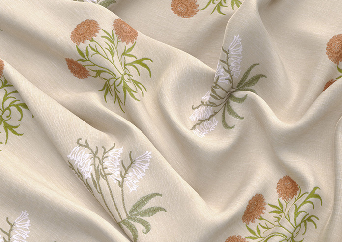 William Morris At Home Lily Flower Embroidery, Nettle - Twist&Fit Roman Blind - Image 4
